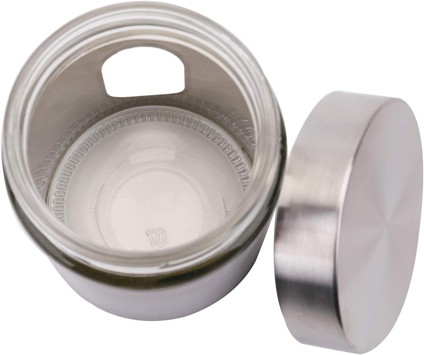 Bocaux de conservation en verre - chrome brossé / noir mat 0.9L