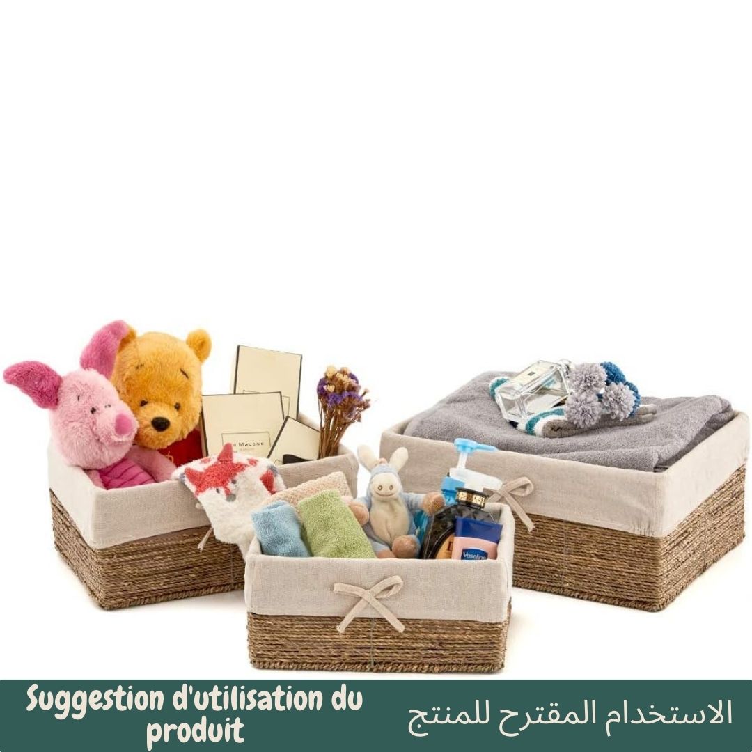 Paniers en osier blanc