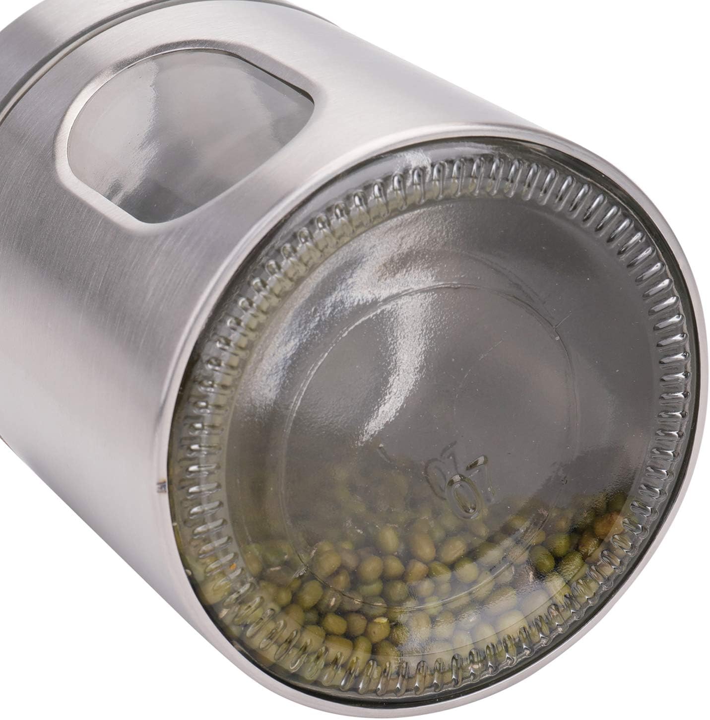Bocaux de conservation en verre - chrome brossé / noir mat 0.9L