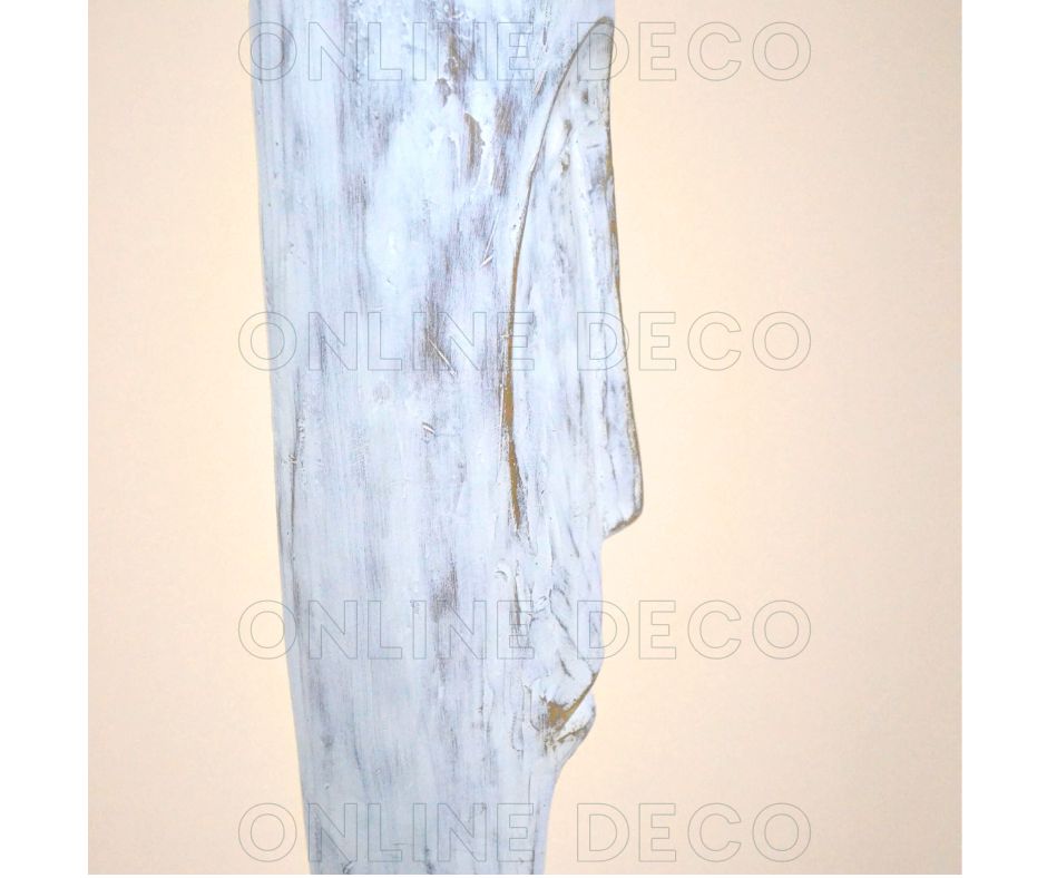 Art tribal - 4 sculptures de têtes africaines blanches  رؤوس إفريقية