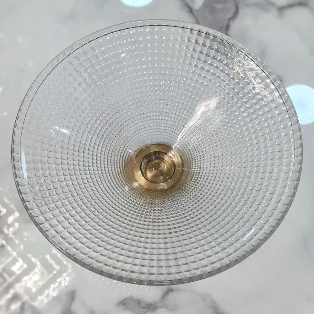 LIQUIDATION Coupe à Fruits en Verre avec Base Dorée 🎁🏡 طبق الفاكهة الزجاجي 🍇🍓🥝